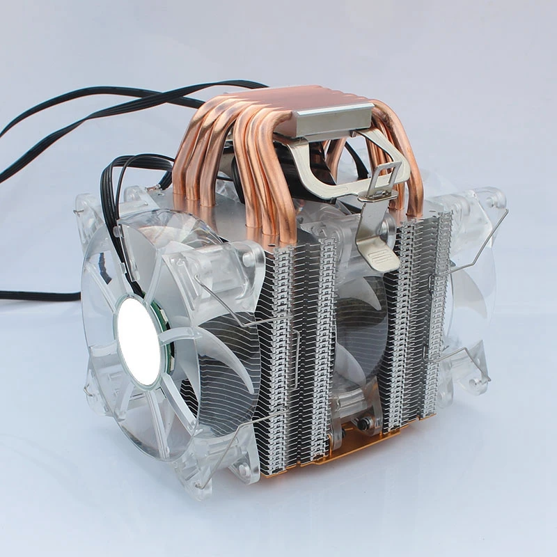 

6 Copper Tube CPU Radiator Chassis Fan Synchronous Lighting 1150 AMD1366 CPU Cooling Fan 2011 Crystal Light