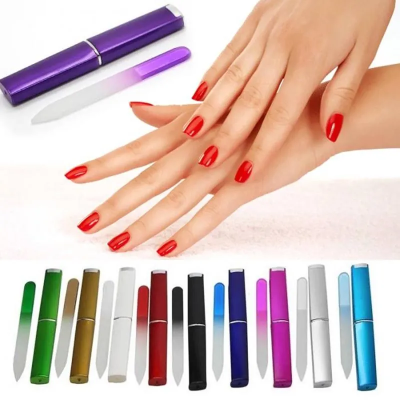 

1PC New Crystal Glass File Nail Art Files Manicure Nail Files Buffing Grit Sand Fing Nail Art Health Beauty Makeup Tools
