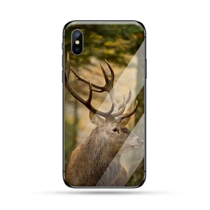

Deer Hunting Camo Phone Case Tempered glass For iphone 5C 6 6S 7 8 plus X XS XR 11 PRO MAX