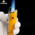 Зажигалка COHIBA, металлическая, 3 фонарь, в форме змеи, с защитой от ветра