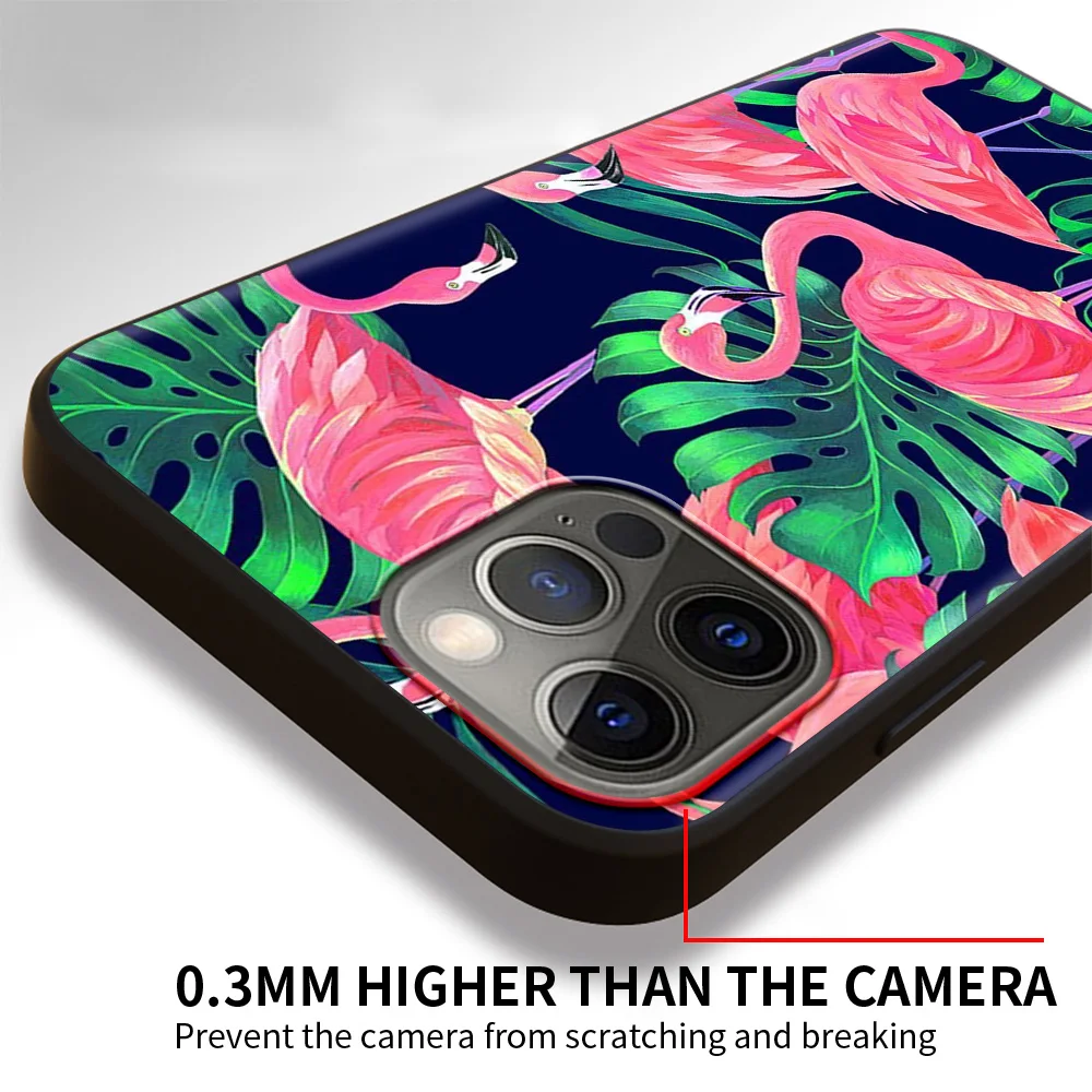 

Pink Red Flamingo Case For Apple iPhone 11 12 Pro Max 8 7 6 Plus XR X XS 6S Soft Back Cover SE 2020 Phone Shell Coque Funda Capa