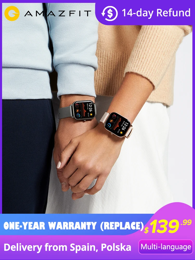 Xiaomi Amazfit GTS Smartwatch 341PPI AMOLED дисплей 5 атм водонепроницаемый 14 дней батарея gps управление музыкой