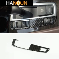 carbon fiber gearshift button decoration frame cover trim for bmw 5 series f10 x3 f25 x4 f26 interior console gear panel sticker
