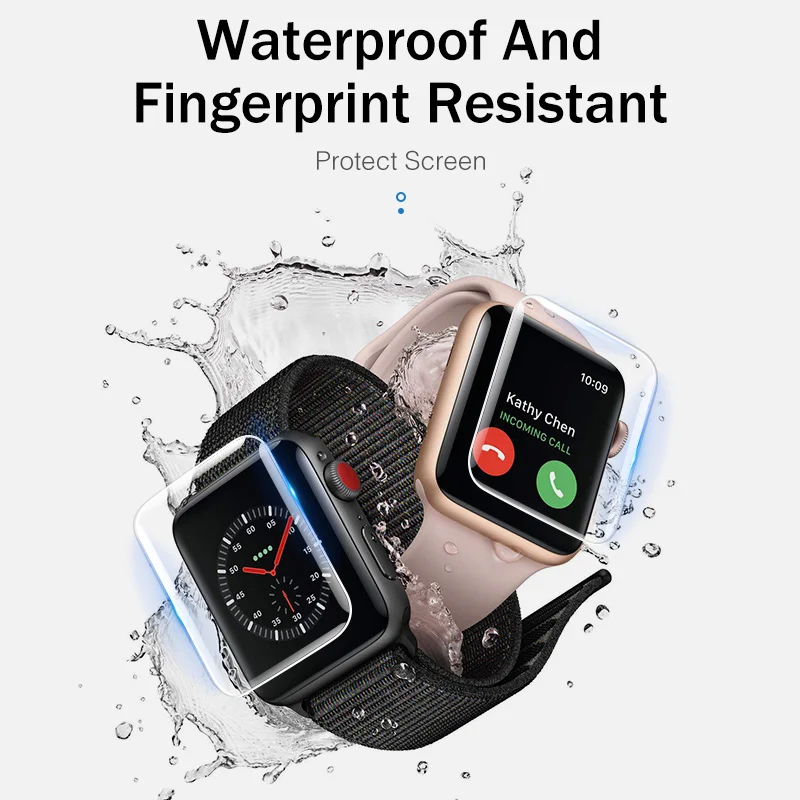 Гидрогелевая пленка YKZ 2 шт. для защиты экрана Apple Watch iWatch 4 3 1 полная защита 38 мм 40 42