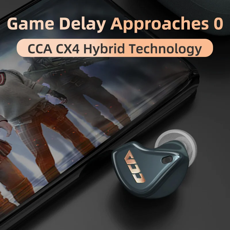 CCA CX4 1BA + 1DD TWS Bluetooth 5 0 гибридные наушники гарнитура с шумоподавлением сенсорным