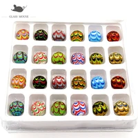 16mm handmade glass marbles balls charms home decor accessories for fish tank vase aquarium game toys for kids children 24pcs
