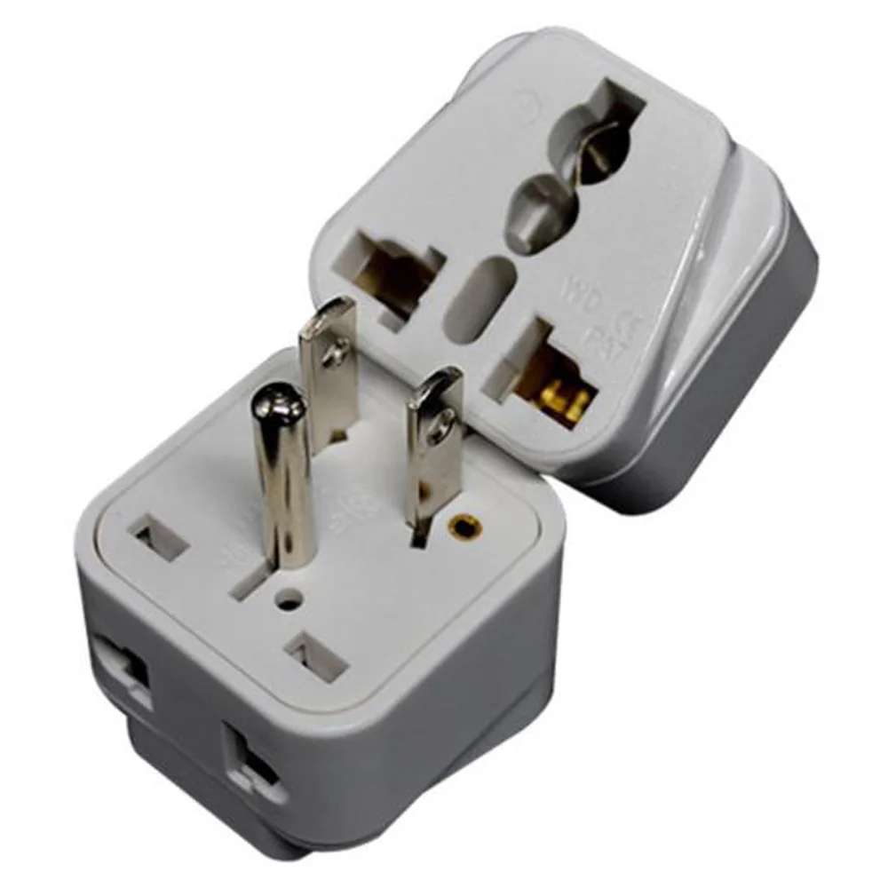 Универсальный дорожный переходник 2 в 1 черного и белого цвета для Австралии