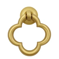 four leaf clover antique brass cabinet drawer knobs gold furniture wardrobe cupboard ring pulls handle 1pack