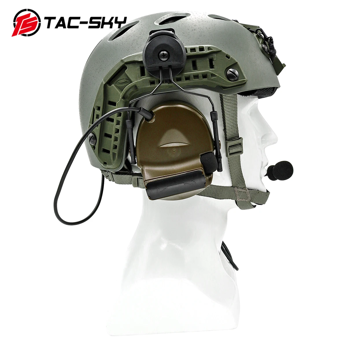TAC-SKY PELTOR серия COMTAC II шлем кронштейн силиконовые наушники шумоподавление звукосниматель тактическая гарнитура comtacii FG