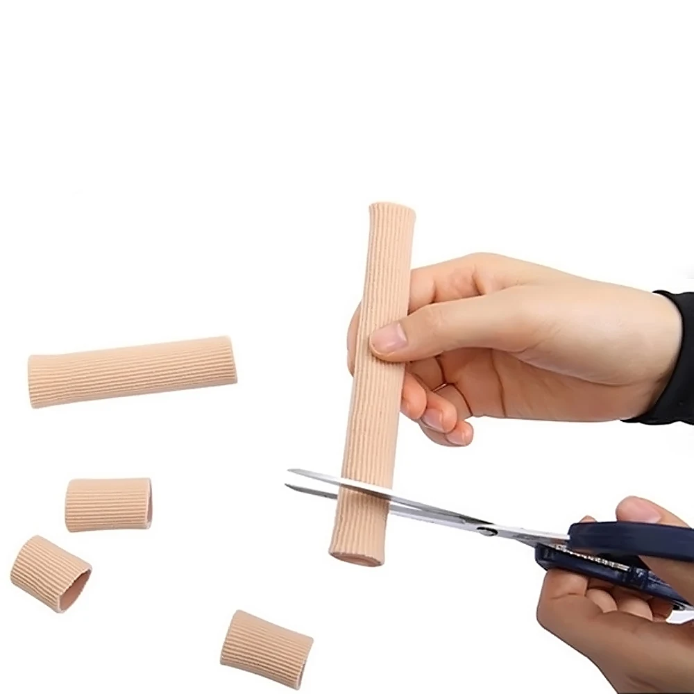 Из 2 предметов ПВХ ткань пальцы трубка протекторы сепаратор для пальцев ноги