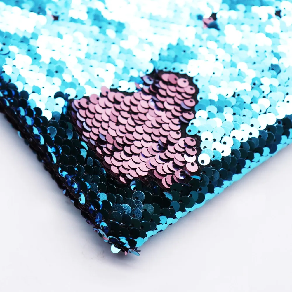 

High Quality 130*50cm Reversible Mermaid Fish Scale Sequin Fabric Sparkly Paillette fabric For Crafts Coat Dress/Cushion/Clothes