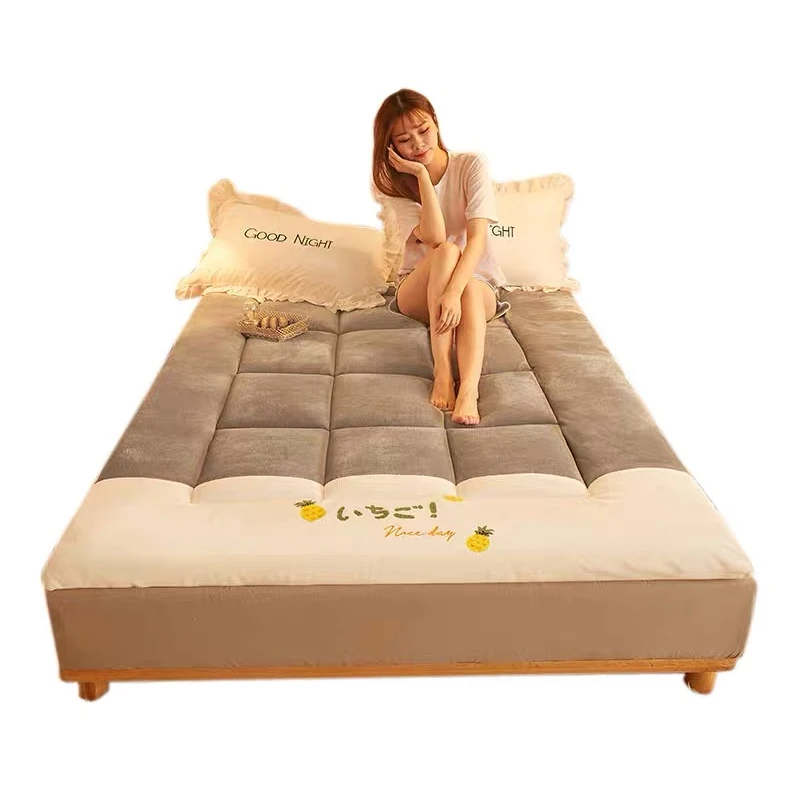 

Thicken Warm Fold Tatami Mattress Adults bedroom single/double comfortable Soft Topper Lamb wool Mattress twin queen king size