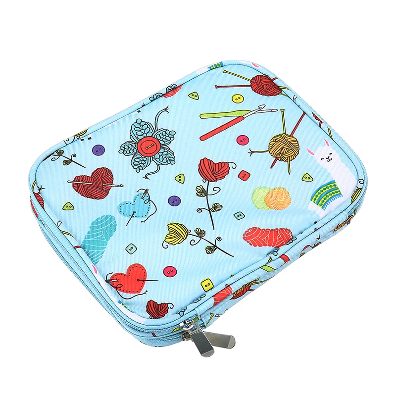 Пустой чехол для вязальной круговой спицы дорожный Органайзер с двумя