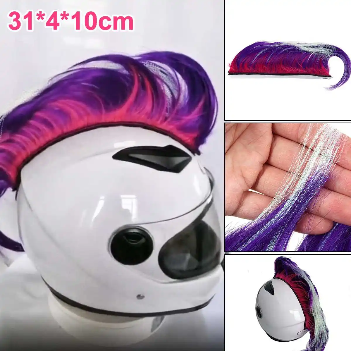 

Цветной парик Mohawk для катания на мотоцикле, лыжах и сноуборде, аксессуары для косплея