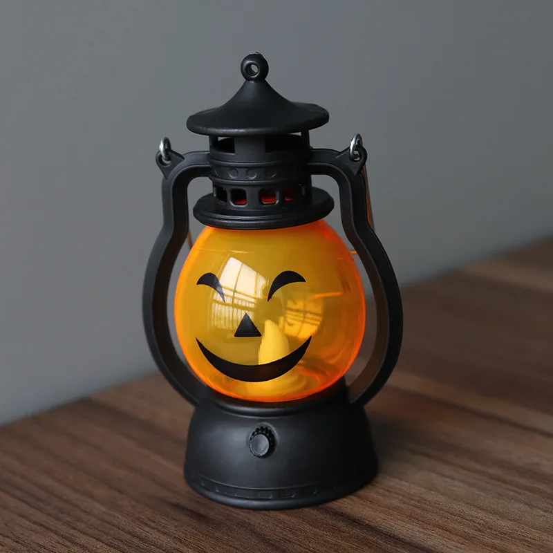 LED Night Light Pumpkin Skull Pony Lantern Halloween Decor DIY Hanging Scary Creative Kids Toy Holiday Bar Party Oil Lamp Prop | Дом и сад