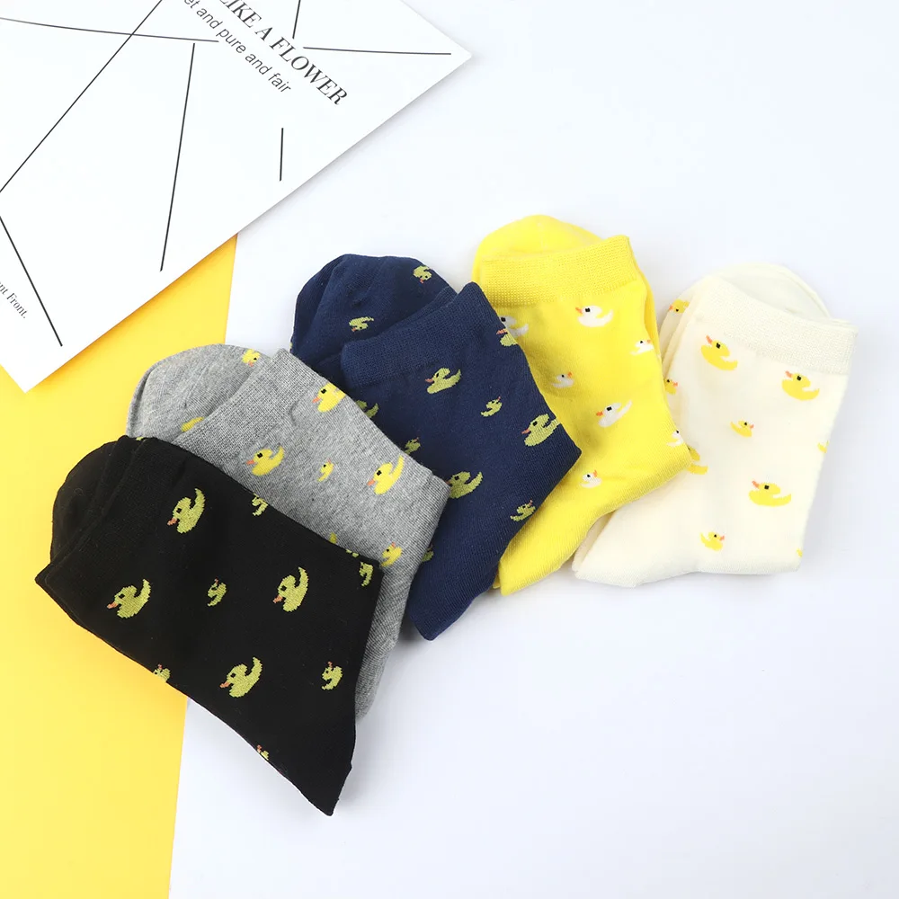 Носки женские и мужские теплые мягкие хлопковые повседневные с мультяшным