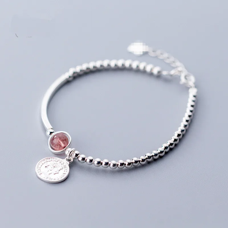 

Женский браслет из серебра 925 пробы, с цепочкой и подвеской-шариком