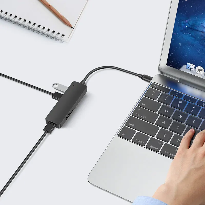 

OTG USB C HUB Adapter Thunderbolt 3 Type C USB Splitter TF SD Card Reader Hub 3.0/2.0 for Samsung Xiaomi Macbook Pro/Air