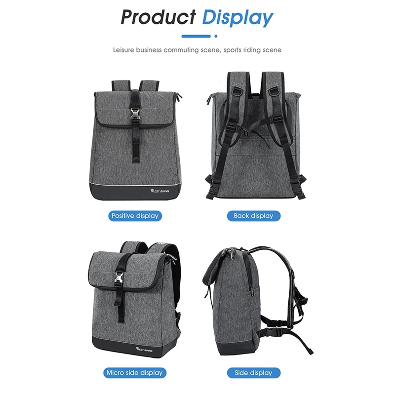 

WEST BIKING Multifunction 15-24L Bike Pannier Bag Bicycle Rear Seat Bag Laptop Backpack Luggage Bag Bike Bag,Cycling Bag