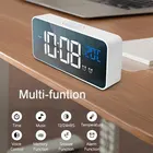 Заряжаемый Будильник цифровой рекламный щит светодиодный музыкальный умные часы два комплекта будильник переключатели цифровой тумбочки будильник