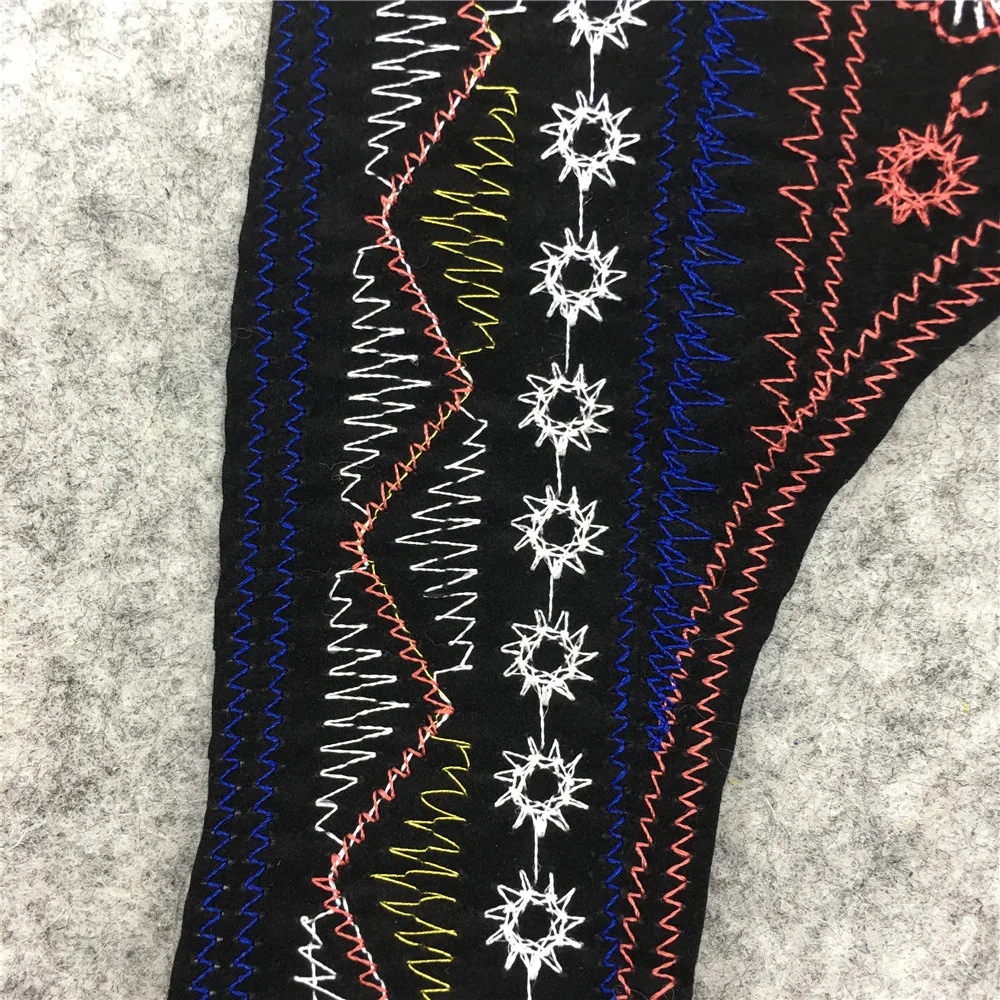 Модный этнический стиль вышивка кружева аппликация декольте шеи кружевной