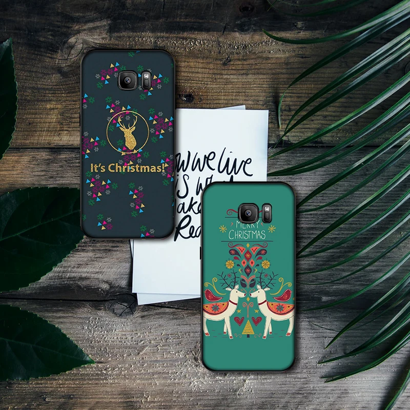 Рождественские огни Мягкий силиконовый чехол для телефона Samsung Galaxy S6 S8 край S7 S9