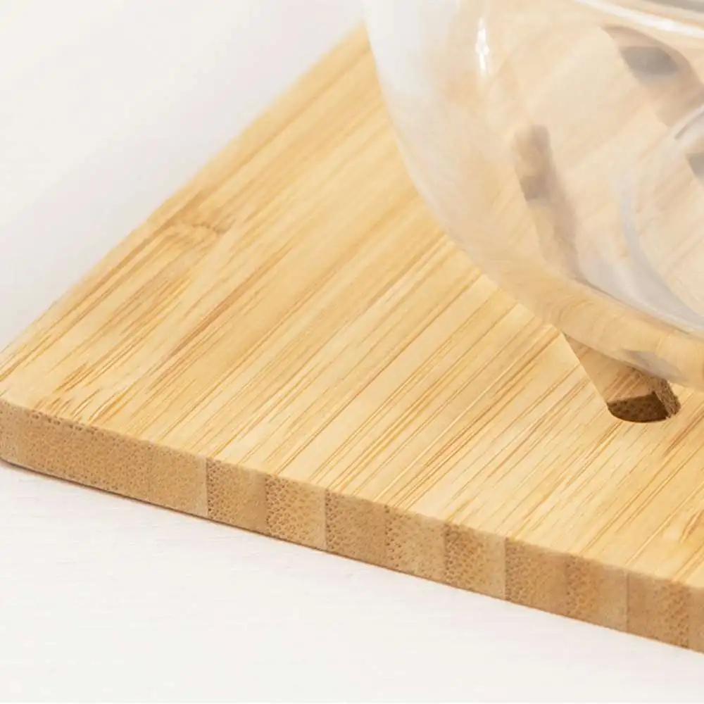 

Square Grid Anti-scalding Casserole Pad Heat Resistant Pad Environmentally Friendly Home Kitchen Bamboo Hot Pads