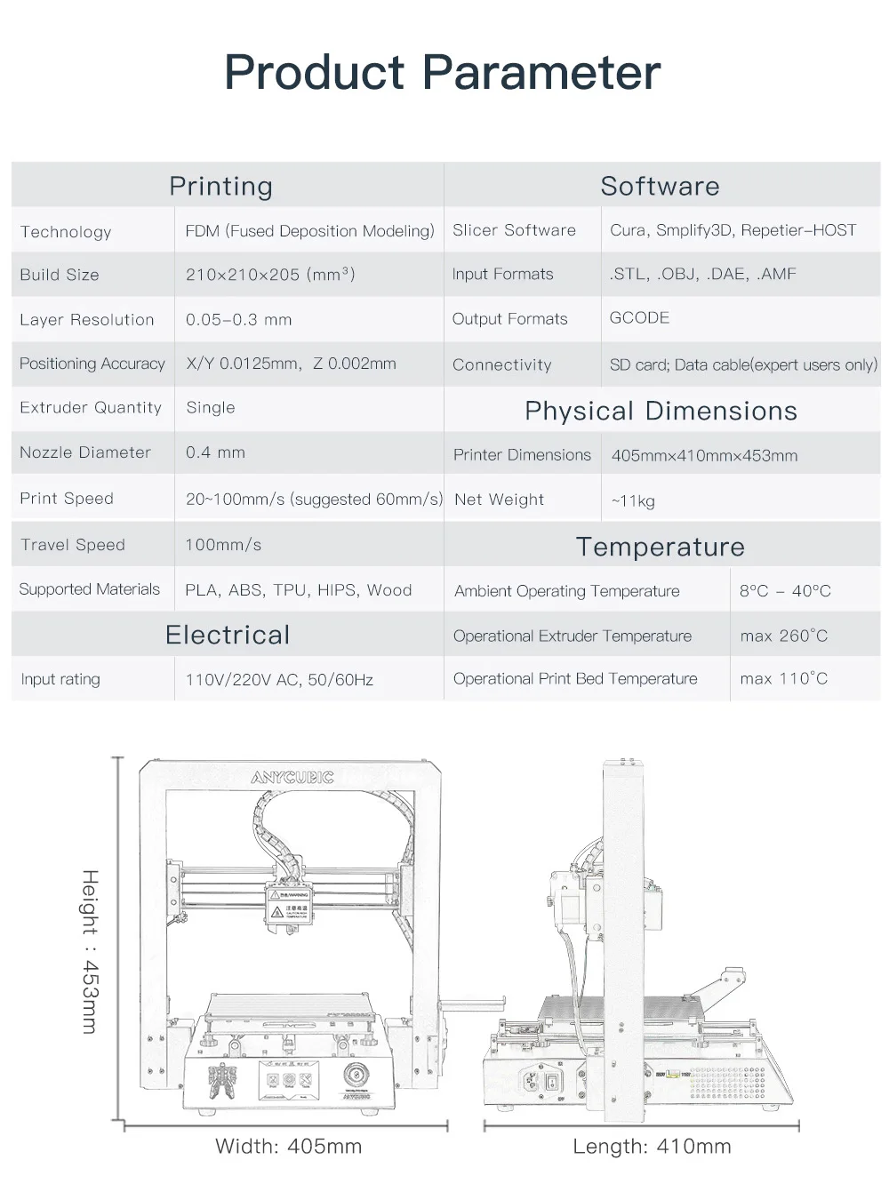 ANYCUBIC 3d принтер мега-S обновления I3 Мега огромный объем сборки 3d принтер металлический каркас Ultrabase 3d принтер impressora 3d Друкер