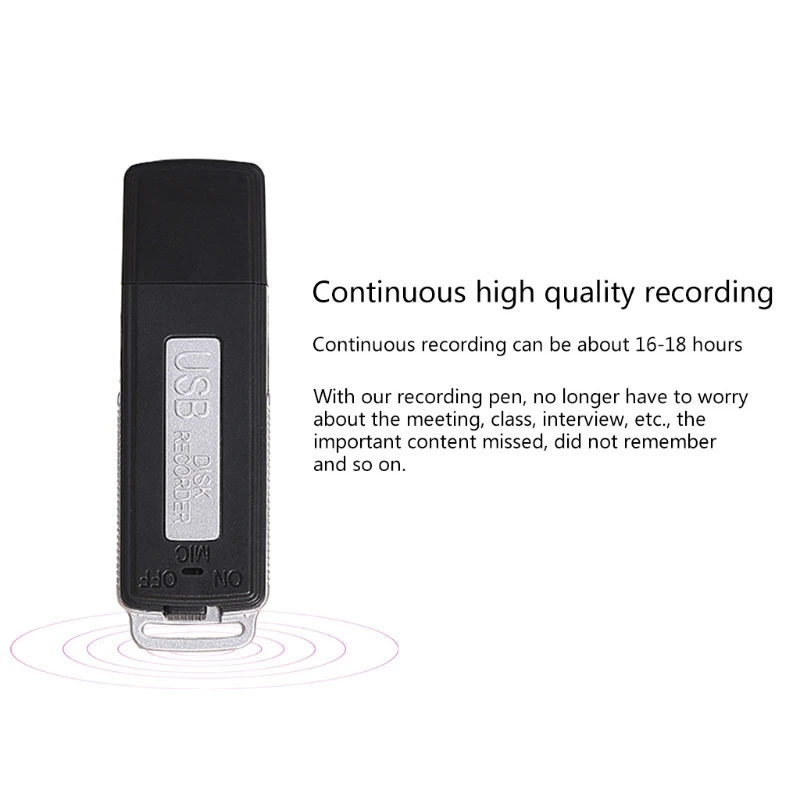 16G/8G/4G перезаряжаемый мини USB флэш-накопитель Запись Диктофон Цифровой аудио