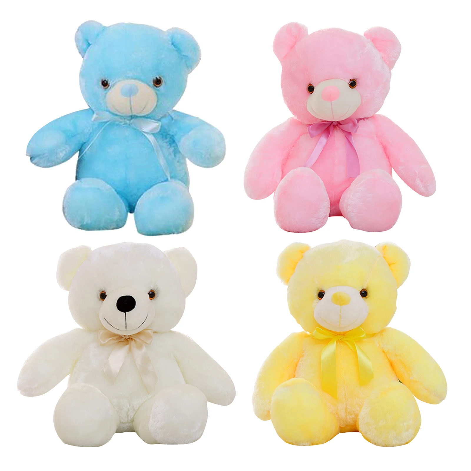 Красочный светящийся плюшевый мишка плюшевые игрушки кукла Детские Веселые для