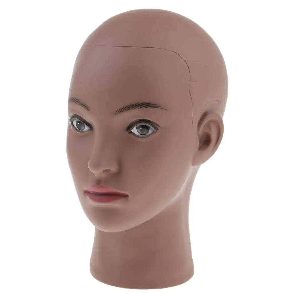 

2x Pro Mannequin Head Model Cork Head Canvas Block Wig Making Display Stand
