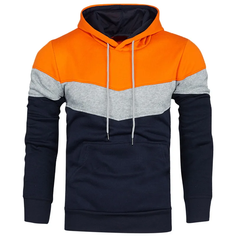 

NIBESSER Men's Patchwork Hooded Sweatshirt Hoodies Clothing Casual Loose Fleece Warm Streetwear Male Autumn Winter Outwear