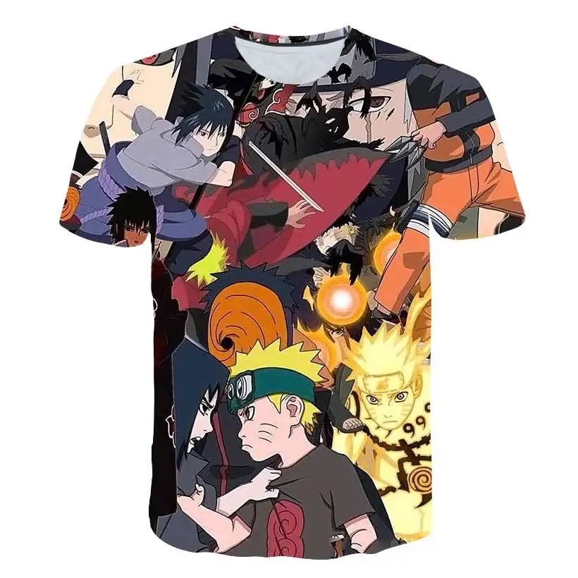 

Naruto- Children Tops T-shirt Anime Kakashi 3d T-shirt Boys Short Sleeve Polyester Funny T Shirts 4 5 6 7 8 9 10 11 12 13 14 Y