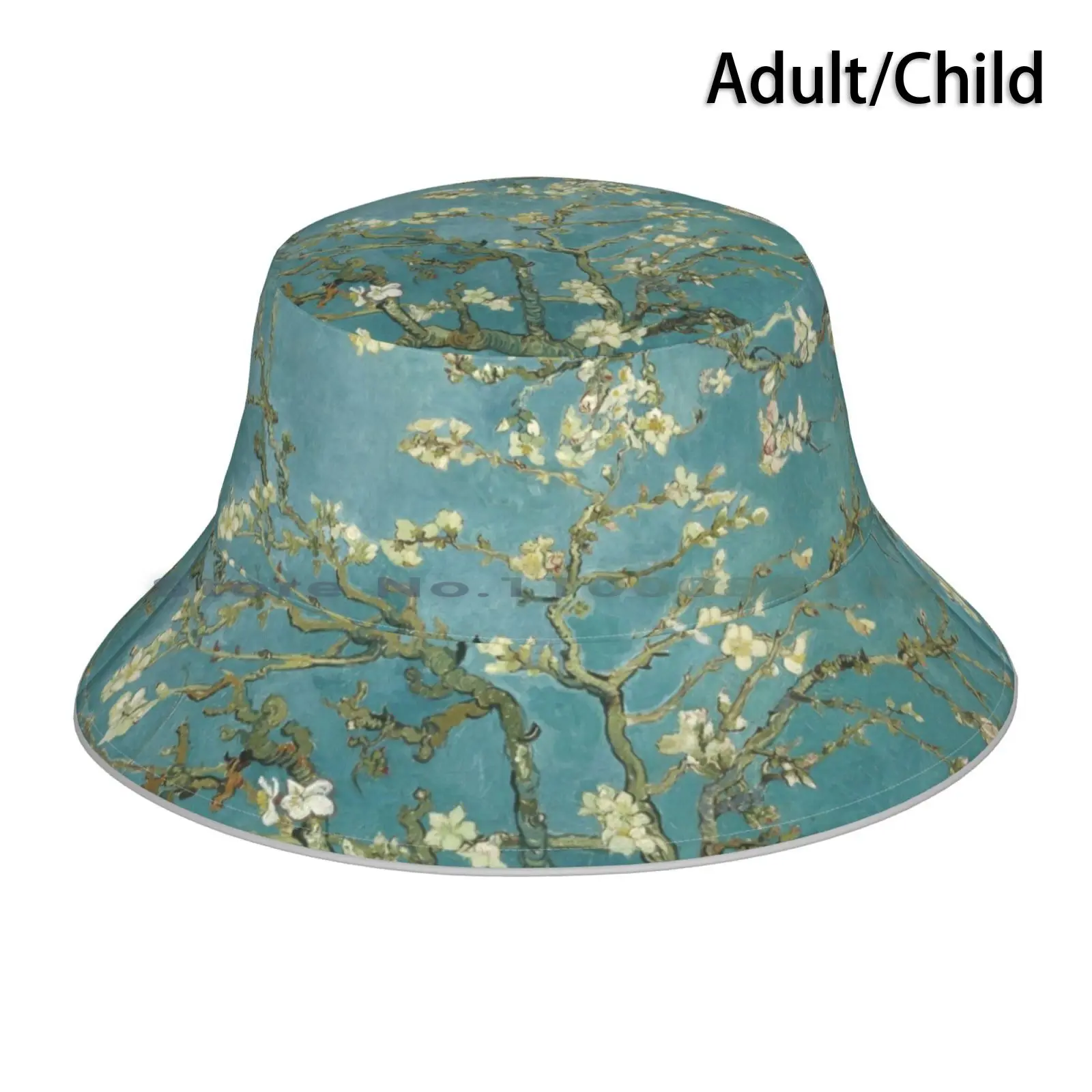 

Almond Blossom-Vincent Van Gogh Bucket Hat Sun Cap Original Famous Painter Artistic Known Icon Culture Vintage Retro Old Last