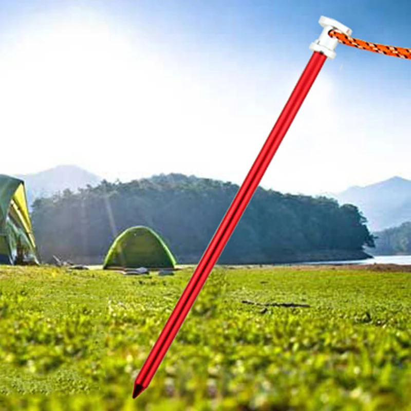 

2 шт. 23 см Алюминий сплав колышки для палатки с веревкой Кола Кемпинг Пеший Туризм оборудование для путешествий на открытом воздухе палатки ...