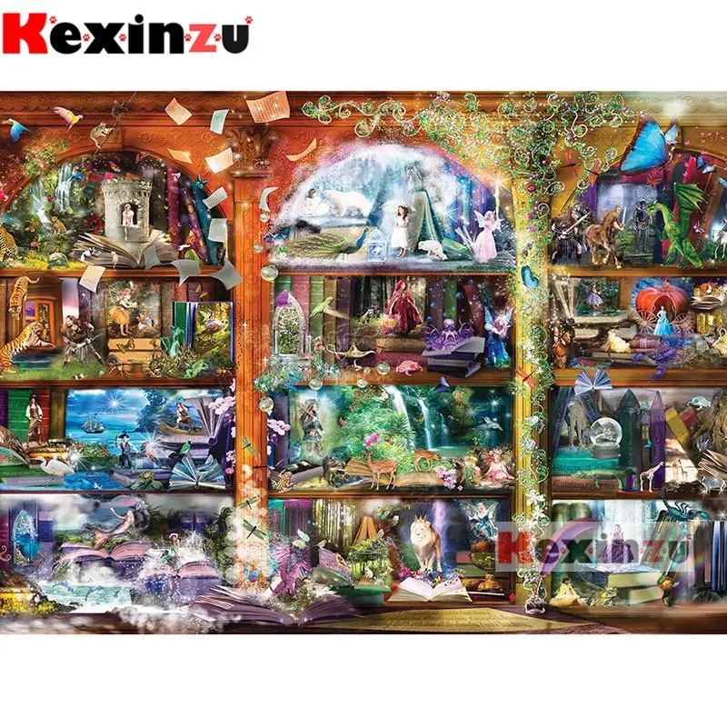 

Алмазная живопись 5D с квадратными/круглыми стразами, «искусственная сказочная Земля», вышивка крестиком, ручная работа, домашний декор