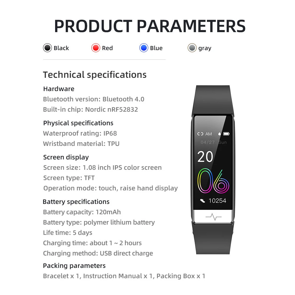 

Byscoop Bluetooth ECG Monitoring Bracelet Exercise Sport Mode Sleep Heart Rate Detection Fitness Advice Men Ladies Smart Watch