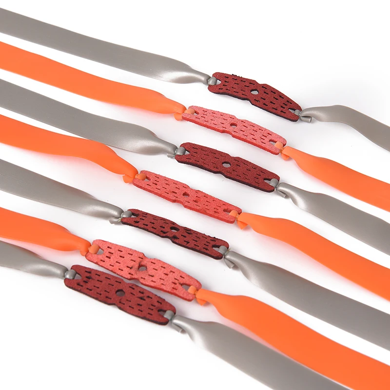 

10PCS Hunting Elastic Flat Rubber Band Outdoor Slingshot Powerful Sports Catapult Kit Set Practical Thickness 0.45/0.5mm Random