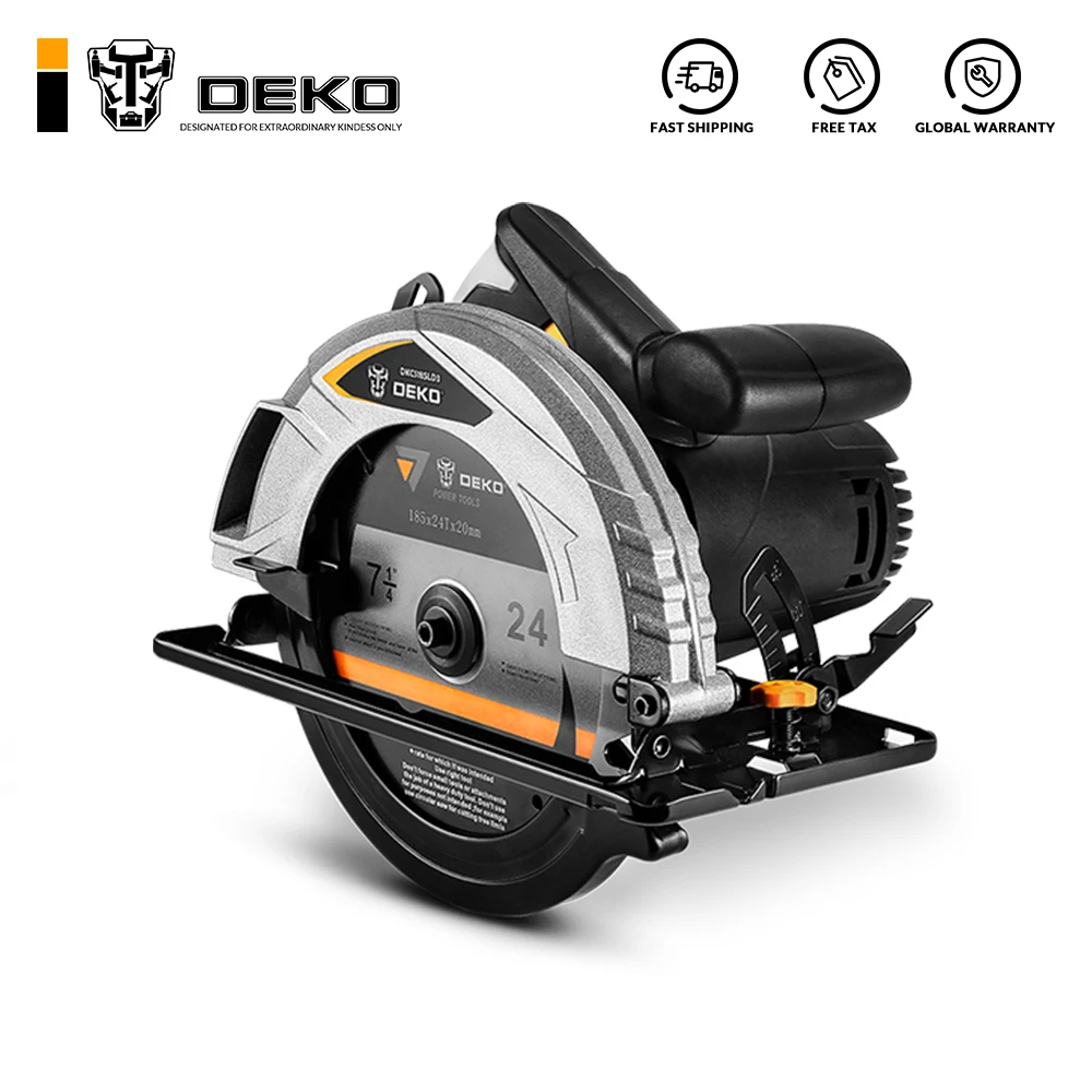 DEKO DKCS185LD3/DKCS185L1 185mm,  Electric Circular Saw,Multifunctional Cutting Mdle, High Power and Multi-function Cutting Mach
