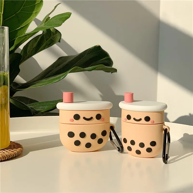 Corgi Dog 3D Milk Tea Banana Shell For Airpods 1 2 Case Pro3 Silicone Bluetooth Wireless Protective Cove AirPods Cute | Электроника