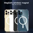 Прозрачный Магнитный чехол Magsafing для IPhone 12 Pro Max, защитный чехол Magsafing с беспроводным зарядным устройством, защитный чехол для IPhone12 11, чехол для дома