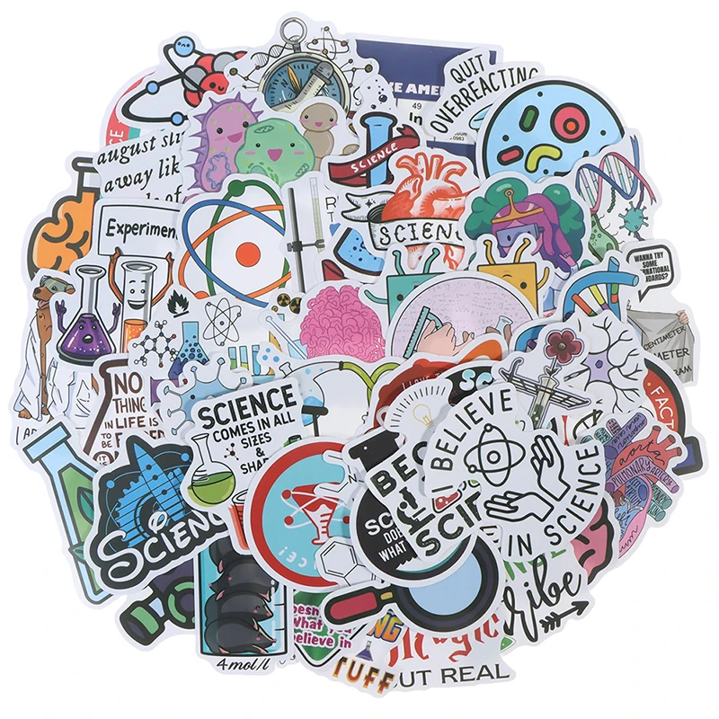 50 шт. Водонепроницаемый научно-химическая лаборатория наклейки для ноутбука