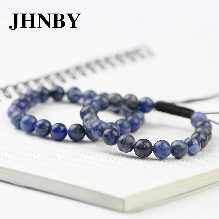 JHNBY Природный аметист камень Для мужчин и браслет очарование Для женщин 6/8/10/12 мм бусины плетеный/вставку внутрь эластичного ремешка любителей моды Ювелирные изделия Подарки