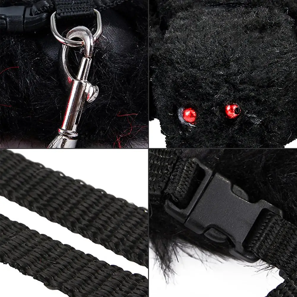 

Pet Cat Harness Spider Chest Strap Cat Halloween Decorative Cosplay Costume Chest Strap With Spider Leash Cat Supplies