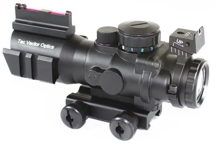 Тактическая векторная Оптика 4x32 компактная винтовка прицел оружие ACOG. 223 прицел 3 цвета с подсветкой 2 варианта сетка