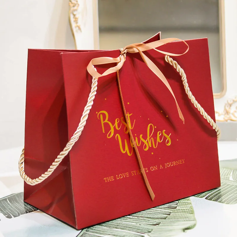 10 шт. сумка для покупок бумажная коробка конфет подарочные сумки с ручками