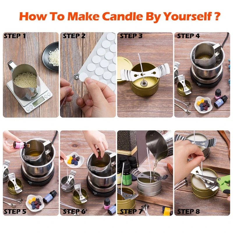 

Candle Making Kit Supplies, Soy Wax DIY Candle Craft Tools for Adults and Kids