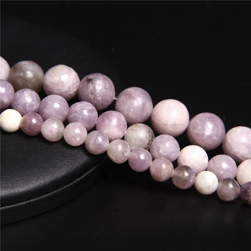 6 8 10mm Natural Lilac Jades Stone Bead Round Loose Beads for Jewelry Making DIY Bracelet Necklace Earrings Wholesale | Украшения и