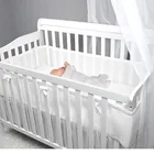 2pcs crib infant baby room decor mesh Bed Fence Cradle Crib Bumper Soft Infant Bed Around Protection Pad