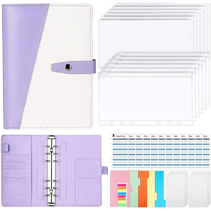 

Budget Binder,Budget Binder with Cash Envelopes, Money Binder Organizer,Perfect A6 Binder Cash Envelopes for Budgeting